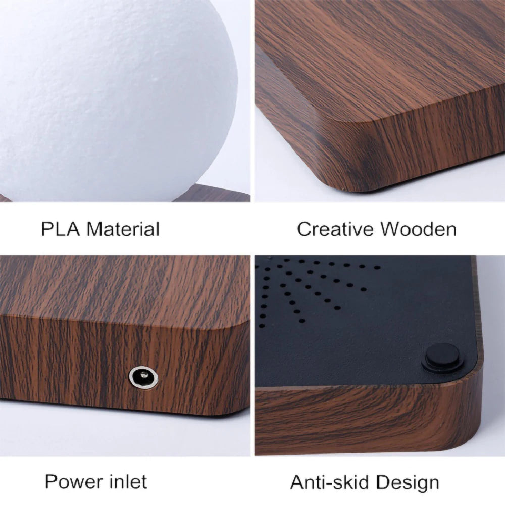 Magnetic Levitation 3D LED Moon Lamp with 16 Colors - Touch-Controlled Floating Atmosphere Lamp for Bedroom and Desk Gift