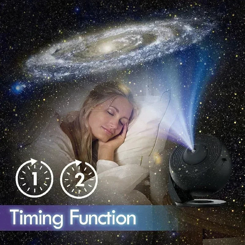 Galactic Projector Night Light with 360° Rotation and 13 Film Sets - Ideal for Bedrooms, Weddings, and Valentine's Day Gifts